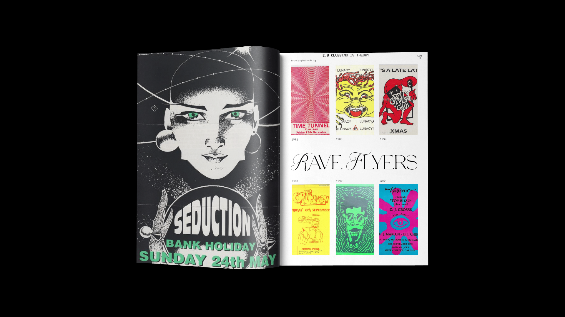 Spread Rave Flyers archivio 1983-2000